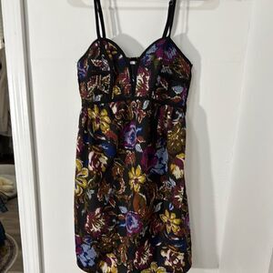 Xhilaration Floral Black Dress Size M